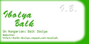 ibolya balk business card